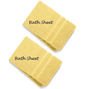 2 new LEMON CITRUS Charter Club Elite 100% Hygro Cotton 33x64 inch BATH …